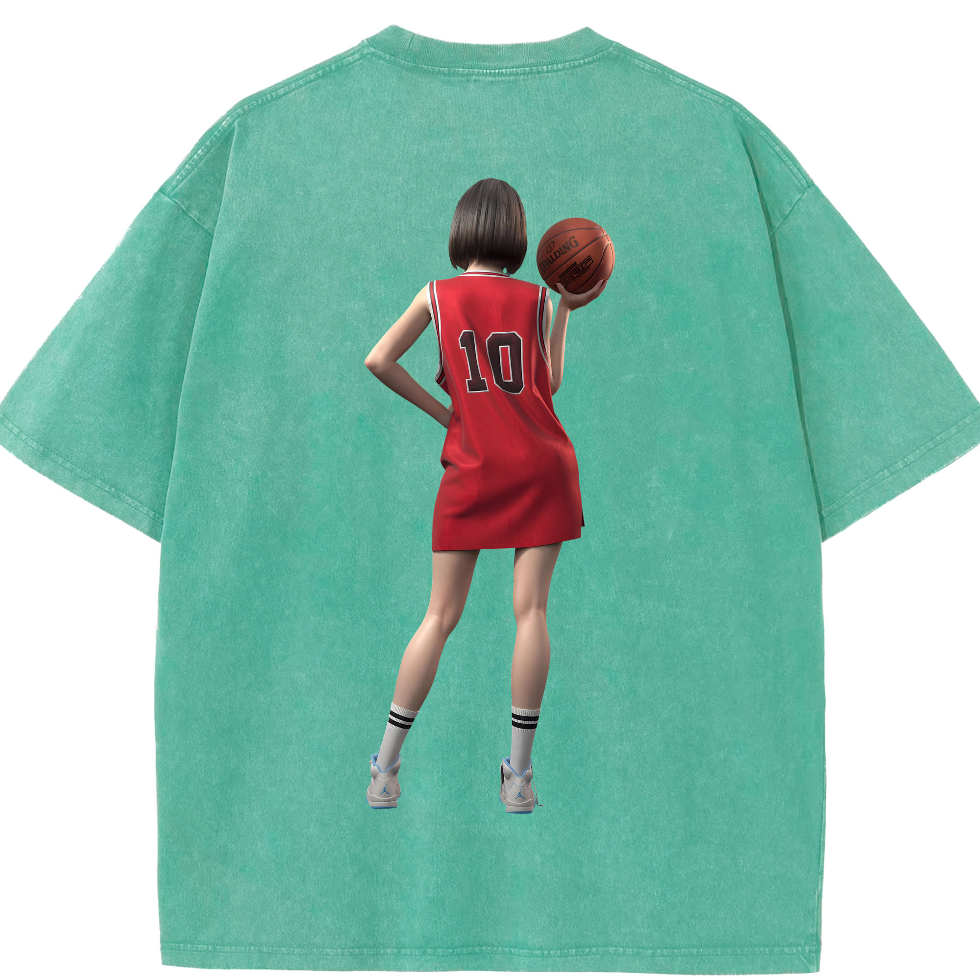 SLAM DUNK／スラムダンク 綿100% ヴィンテージ風 半袖Tシャツ（背面プリント）